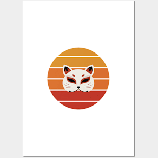 kitsune mask sunrise Posters and Art